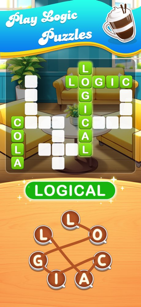 WordCoffee: Relaxing Crossword 2.11.2 Screenshot