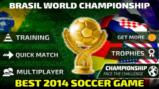 Brazil World Soccer Free Game 2014 Multiplayer HD 1.11 Screenshot