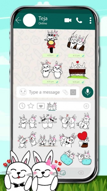 Bunny In Love Emoji Stickers 1.0 Screenshot