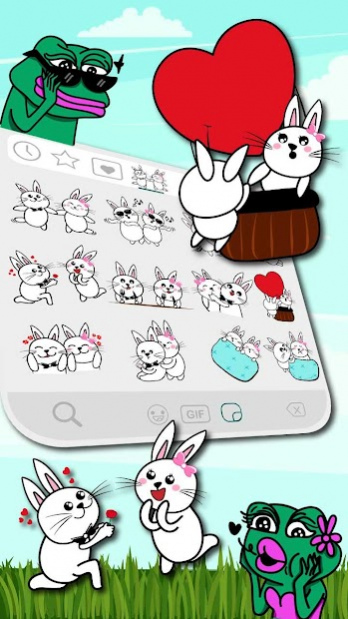 Bunny In Love Emoji Stickers 1.0 Screenshot