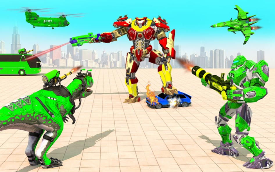 Army Bus Robot Car Games 3D 1.3 Screenshot