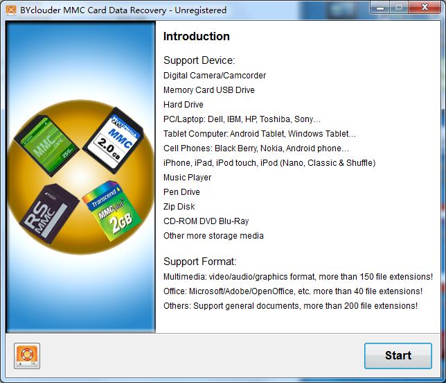 BYclouder MMC Card Data Recovery 6.8.0.0 Screenshot