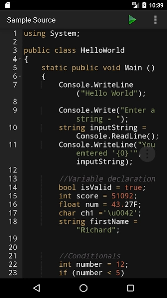 C# Programming Compiler 2.9 Screenshot