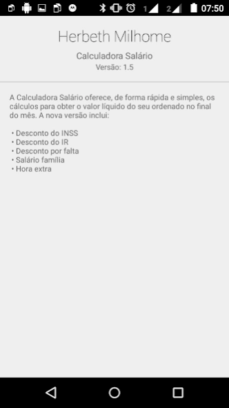 Calculadora Salário 1.6 Screenshot