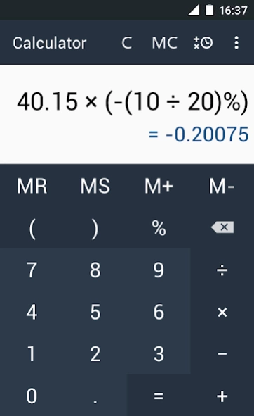 Calculator 1.3.1 Screenshot