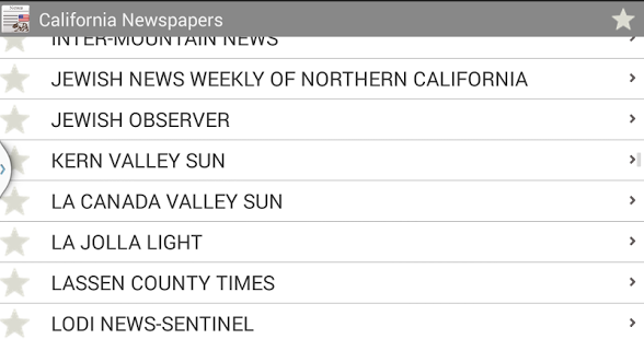 California newspapers 3.6.7 Screenshot