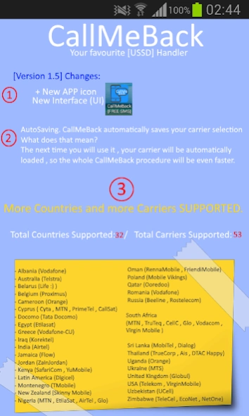 CallMeBack App (WorldWide)  Screenshot