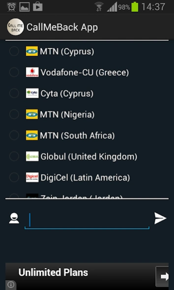 CallMeBack App (WorldWide)  Screenshot