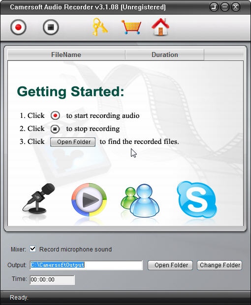 Camersoft Audio Recorder 3.2.28 Screenshot