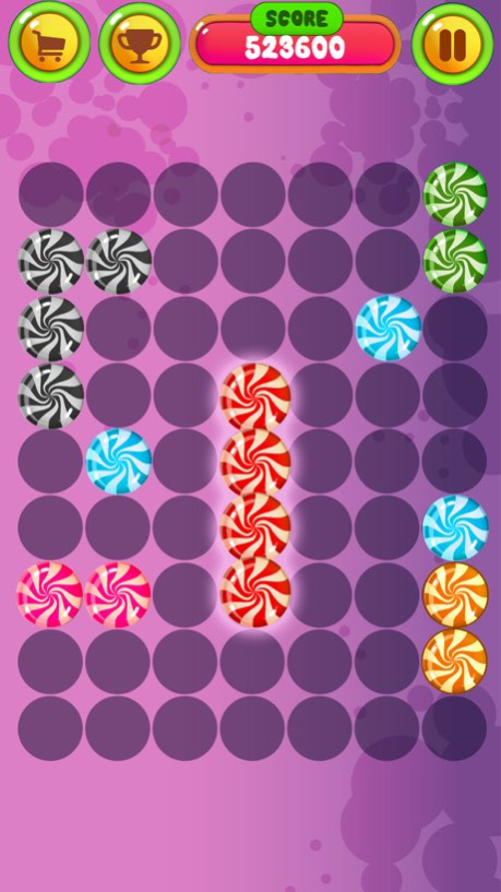 Candy Match 4 Line Puzzle - Play Best Free Retro Colors Matching Game for Kid.s and Adults  Screenshot