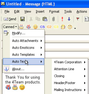 CannedResponses 1.9.1 Screenshot