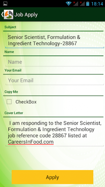 CareersInFood.com Job Search 1.3 Screenshot