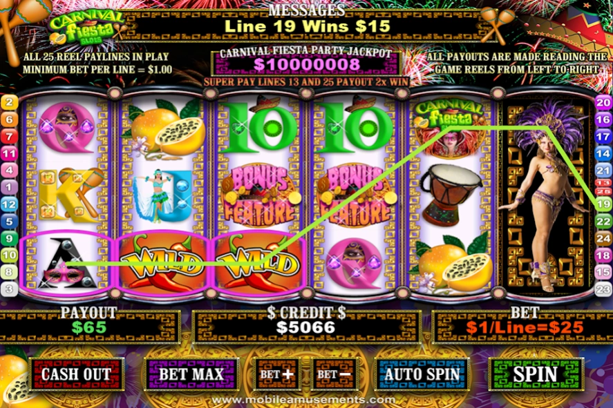 Carnival Fiesta Slots 25.0 Screenshot