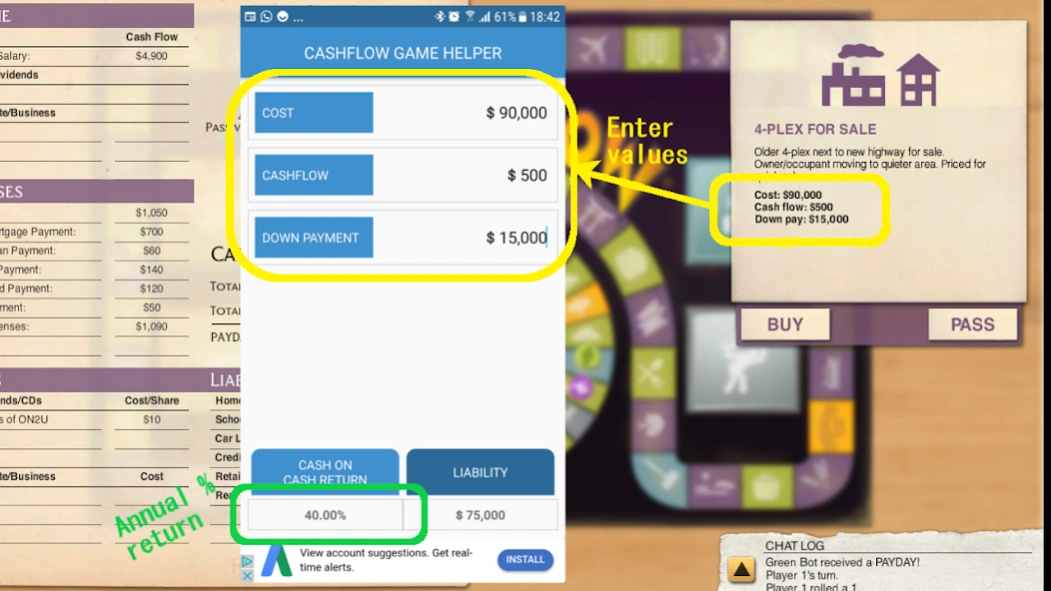 CASHFLOW Game Helper- Financia 1.1.4 Screenshot