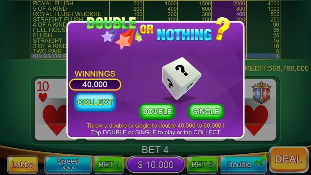 Casino Video Poker 1.10.9 Screenshot