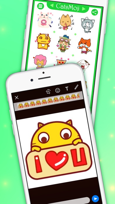 CatsMoji - Animated Cats for iMessage & WhatsApp 1.1 Screenshot