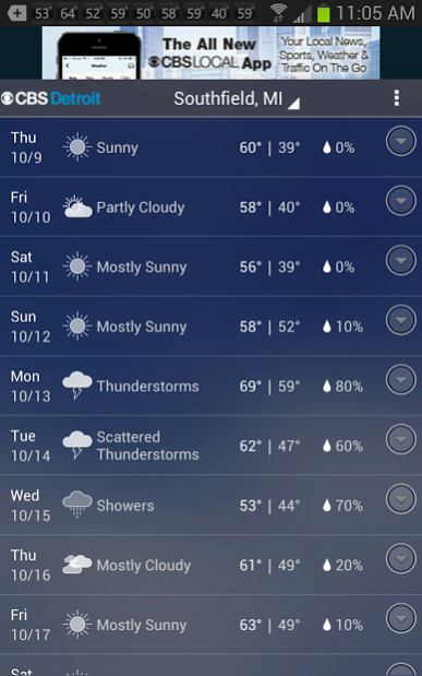 CBS Detroit Weather 5.4.703 Screenshot