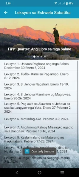 Cebuano: Sabbath School Lesson 1.12.2 Screenshots 1