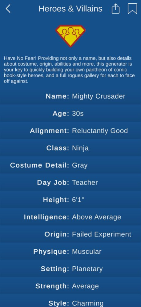 Characterize - Randomize Names 14.3 Screenshot