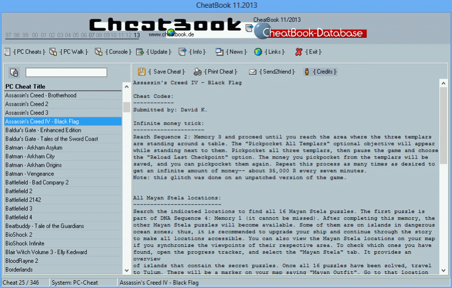 CheatBook Issue 11/2013 11-2013 Screenshot