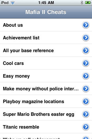 Cheats for Mafia II 1.0 Screenshot