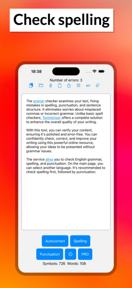 Grammar & punctuation checker 4.3 Screenshot