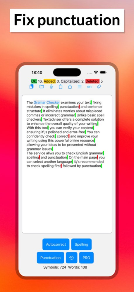 Grammar & punctuation checker 4.3 Screenshot