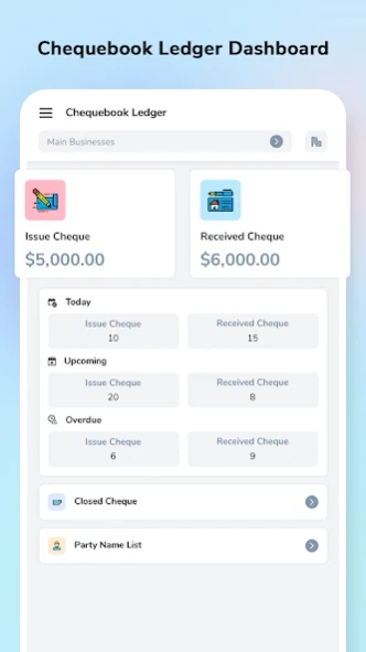 Chequebook Ledger 1.9 Screenshot