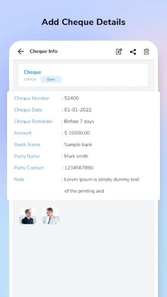 Chequebook Ledger 1.9 Screenshot