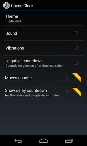 Chess Clock Deluxe 3.1.1 Screenshot