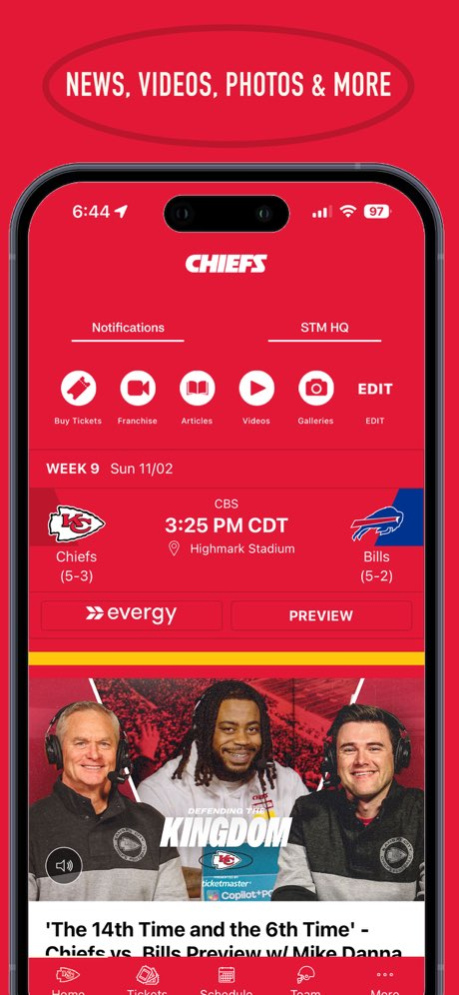 Kansas City Chiefs & Arrowhead 8.4.2 Screenshot