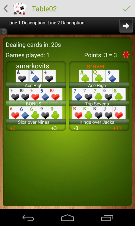 Chinese Poker Online 1.0.4 Screenshot