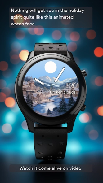 Christmas Landscape Watch Face  Screenshot
