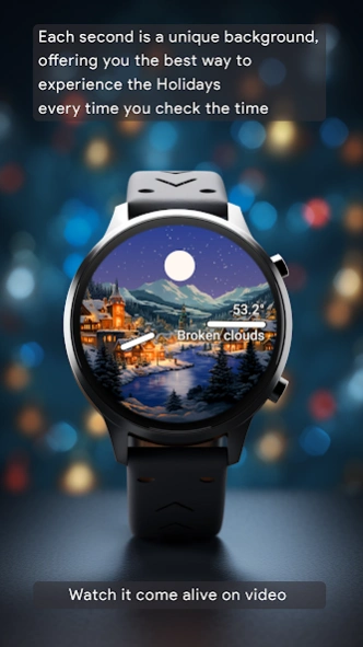 Christmas Landscape Watch Face  Screenshot