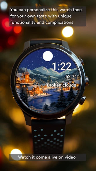 Christmas Landscape Watch Face  Screenshot