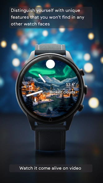 Christmas Landscape Watch Face  Screenshot