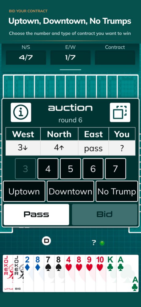 Classic Bid Whist Card Game 3.3.4 Screenshot