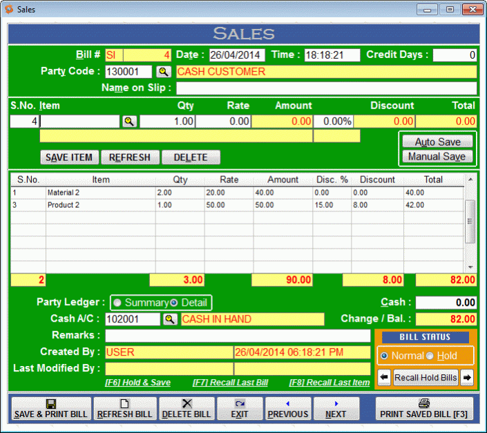 Cleantouch POS (Point of Sales) Software 1.0 Screenshot