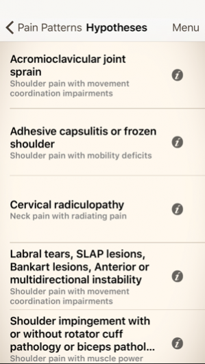 Clinical Pattern Recognition: Shoulder Pain 1.4.0 Screenshot