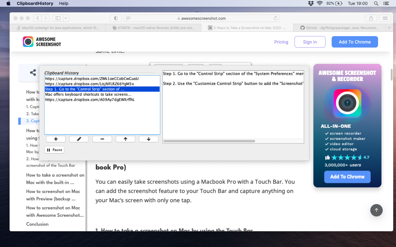 Clipboard History Pro For Mac 1.3 Screenshot