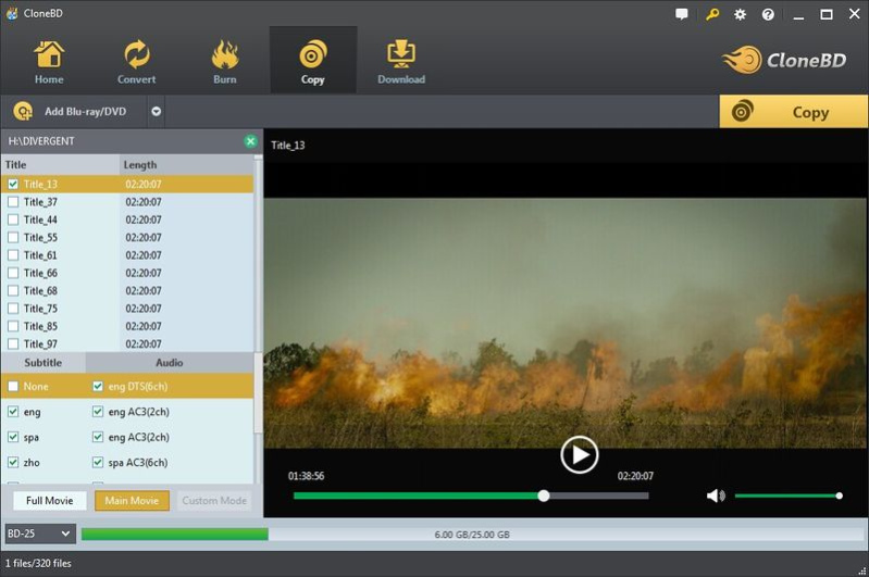 CloneBD DVD Copy 7.4.0.0 Screenshot