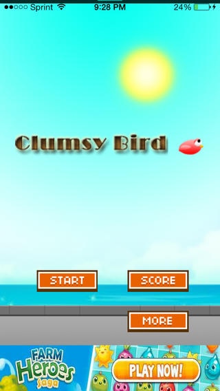 Clumsy Bird Free Arcade Game 1.9 Screenshot