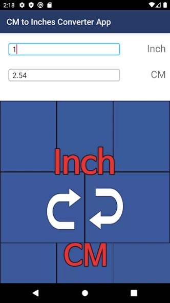 CM to Inches Converter App 7.0.0 Screenshot