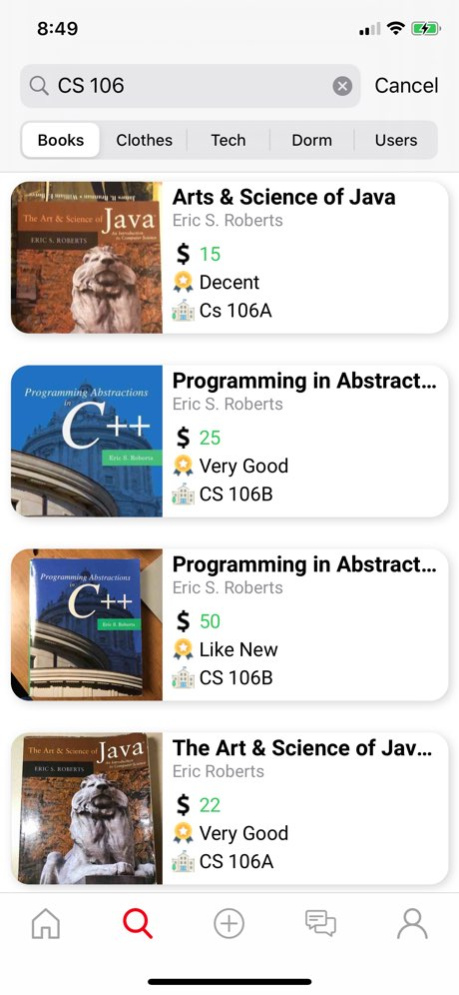 CollegeBook - College Market 1.3 Screenshot