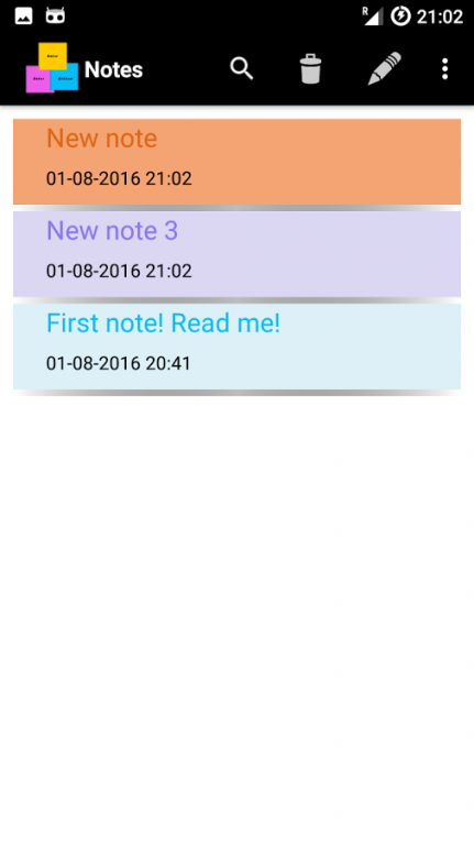 Color Note App Free Notepad 1.0 Screenshot