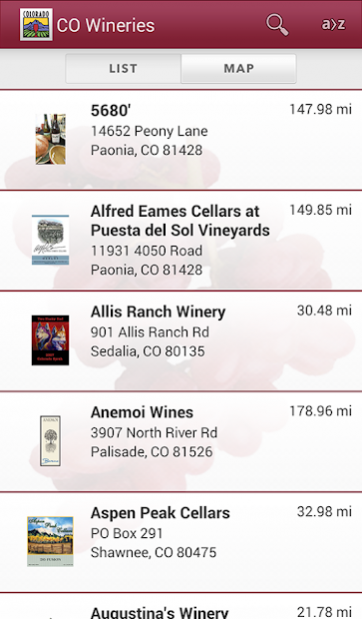 Colorado Wineries 1.1.5 Screenshot