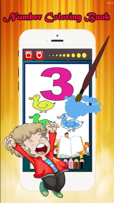 Coloring Book: 123 Write Learn English Number Page  Screenshot