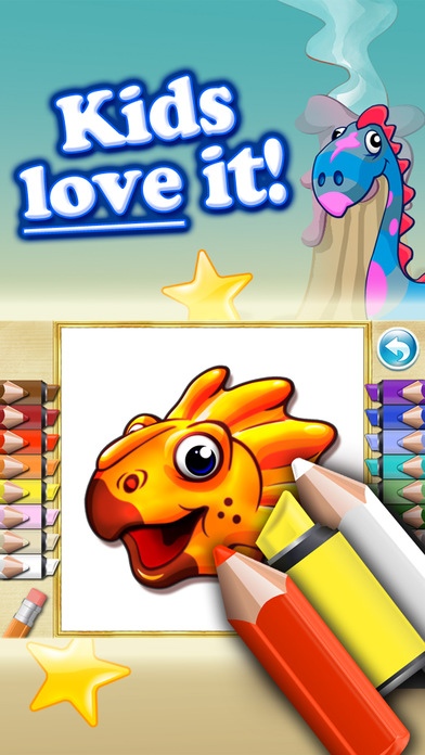 Coloring books for toddlers Deluxe - Colorize jurassic dinosaurs and stone age animals 1.0 Screenshot