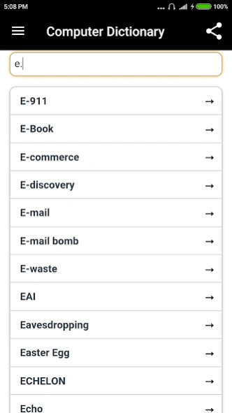 Computer Dictionary 2.1.2 Screenshot