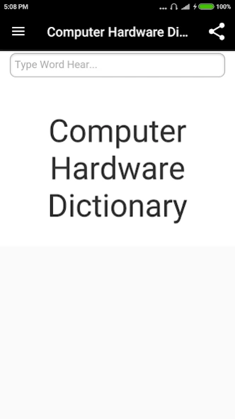 Computer Hardware Dictionary 2.1.2 Screenshot